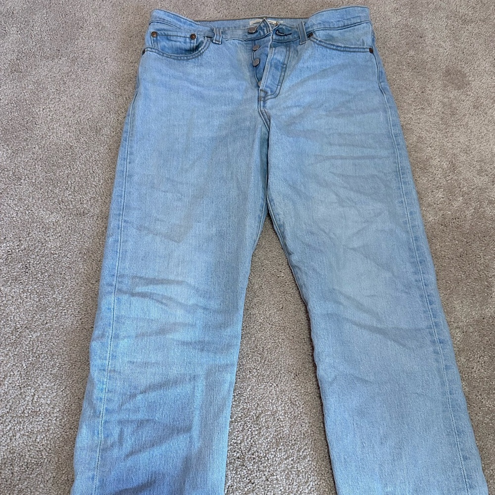 Levis Light Blue Women's Straight-Leg Jeans Wedgie